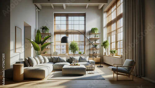 casually designer furnished living area 