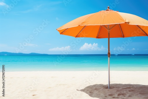 parasol on tropical beach summer vacation