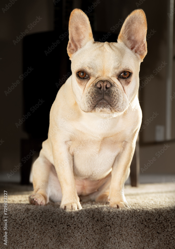 Portrait of French bulldog puppy