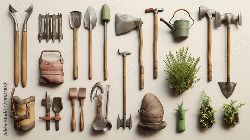 Set of Gardening Tools photo