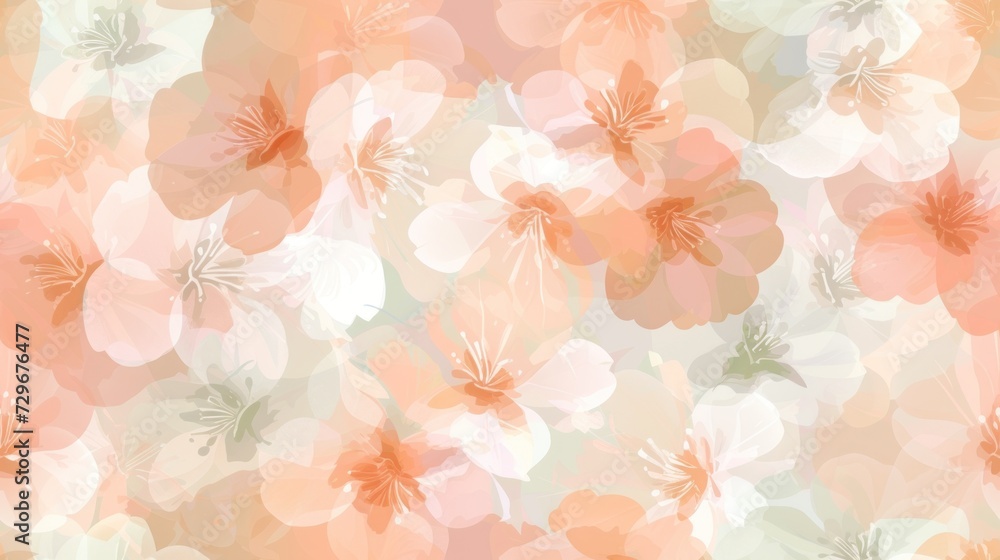  a pattern of pink and white flowers on a pastel green and pink background with a hint of pink in the middle of the petals of the petals and the petals.