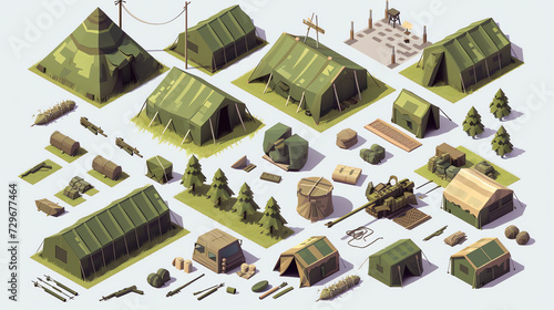 Army Camp Tileset for Game photo
