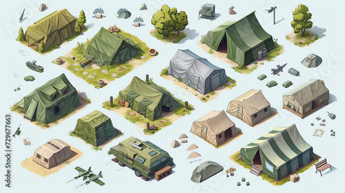 Army Camp Tileset for Game photo