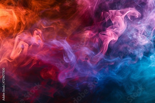 Splash of color Paint Or smoke on a dark background Creating an abstract and artistic pattern