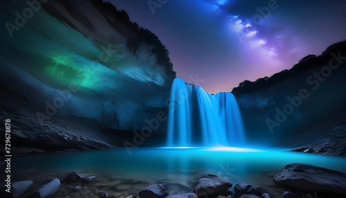 fluorescent waterfall © Dolores