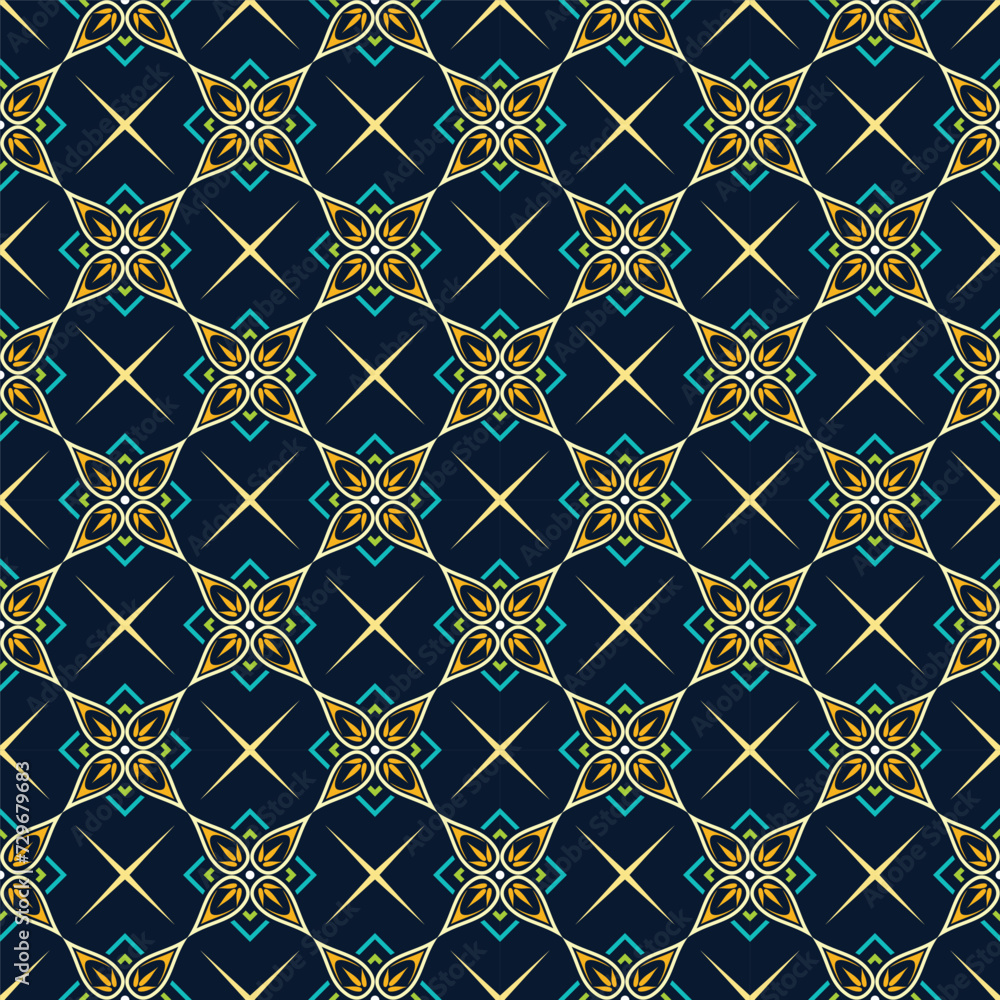 Seamless pattern with abstract geometric vector