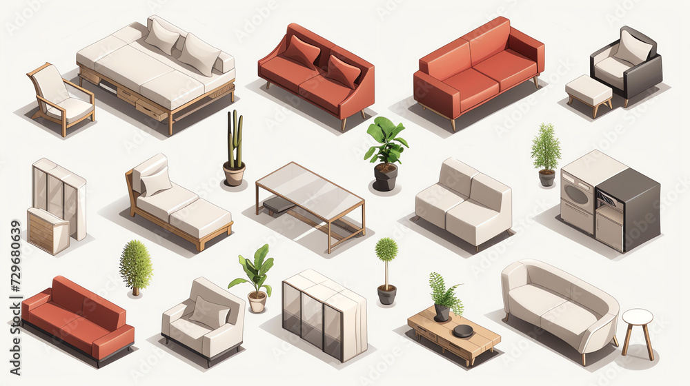 Furniture Tileset for Game Furniture Tileset for Game