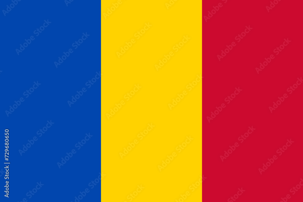 Fototapeta premium Romania flag isolated in official colors and proportion correctly vector