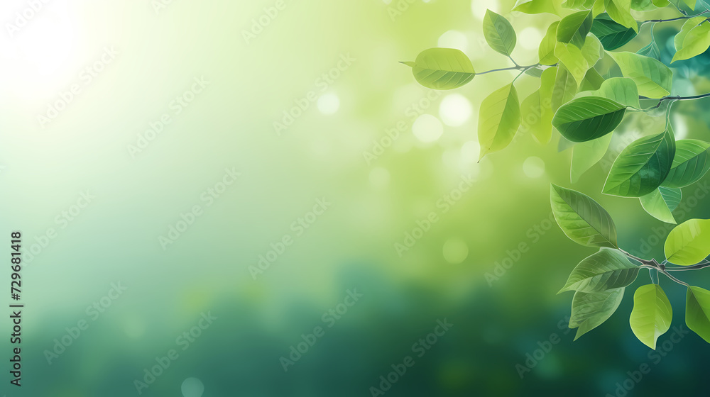 Naklejka premium Spring background, green natural rustic background