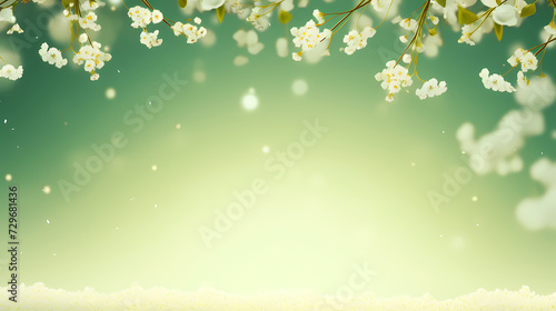 Green leaves eco friendly background with copy space for text