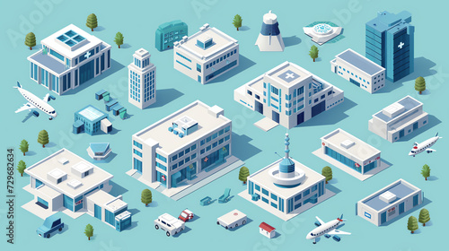 Isometric Hospital Tileset photo