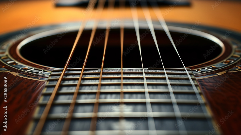 close up of a guitar strings close up of a guitar strings
