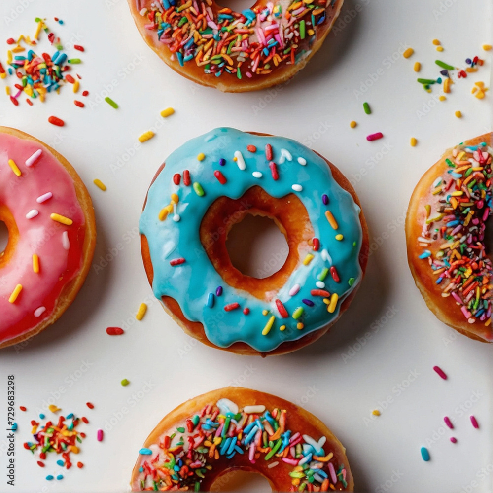 Photo of donut with colorful candy