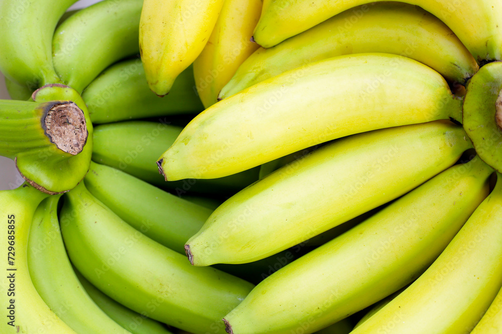 Banana fruits, delicious ripe bananas