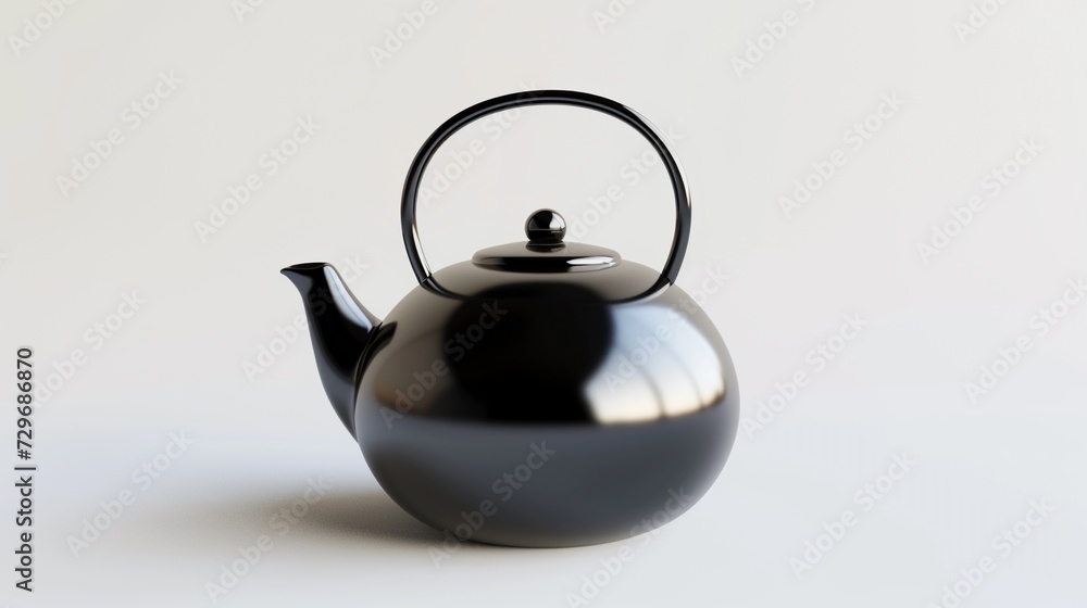 Japanese teapot on a white background Japanese teapot on a white background