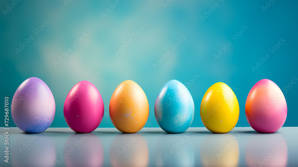 Easter background, many colorful Easter eggs Easter background, many colorful Easter eggs