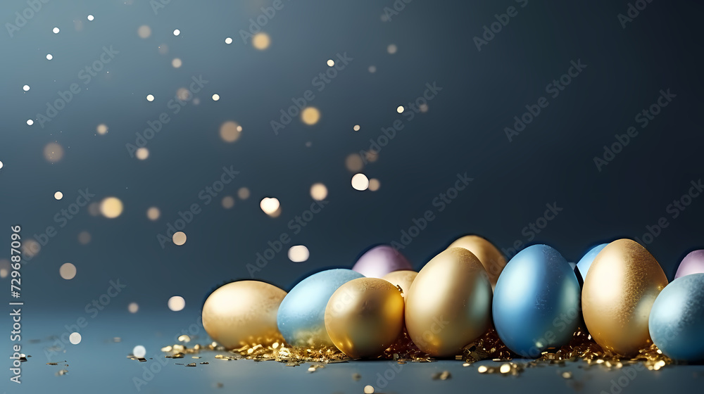 Easter background, many colorful Easter eggs Easter background, many colorful Easter eggs