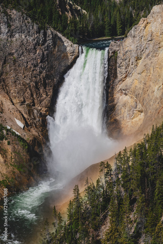 View of the Upper Falls of the Yellowstone River  in Yellowstone National Park