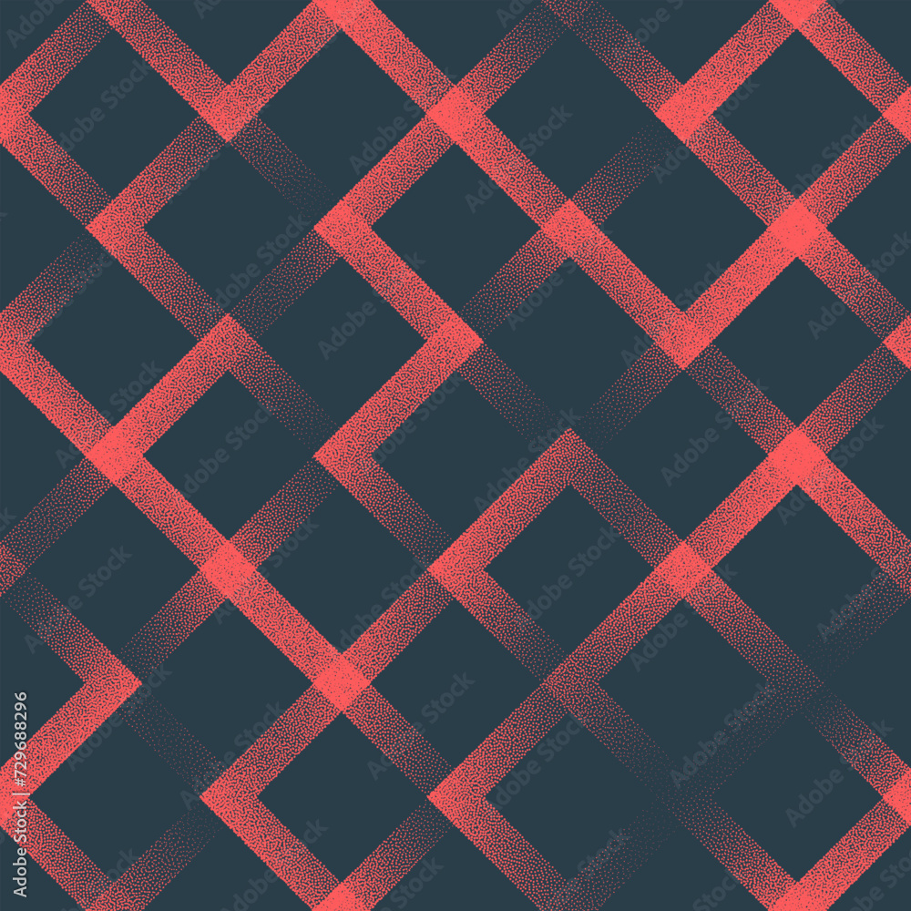 Intricate Grid Seamless Pattern Trend Vector Red Rhombus Abstract Background. Half Tone Art Illustration for Textile Print. Endless Graphic Repetitive Geometric Abstraction Wallpaper Dot Work Texture Intricate Grid Seamless Pattern Trend Vector Red Rhombus Abstract Background. Half Tone Art Illustration for Textile Print. Endless Graphic Repetitive Geometric Abstraction Wallpaper Dot Work Texture