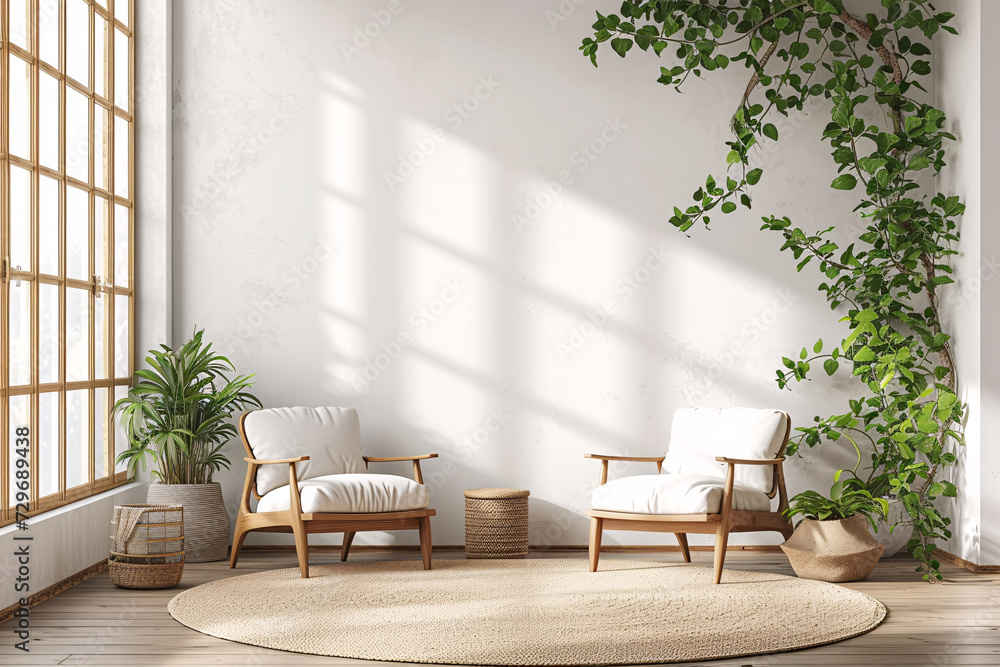Minimalist Scandinavian Interior Home Office Room, Home Workstation Table Chair, Desk and Frame Interior Home living Room, Minimalist Scandinavian Plants Vase and Frame on wall sunlight from window Minimalist Scandinavian Interior Home Office Room, Home Workstation Table Chair, Desk and Frame Interior Home living Room, Minimalist Scandinavian Plants Vase and Frame on wall sunlight from window