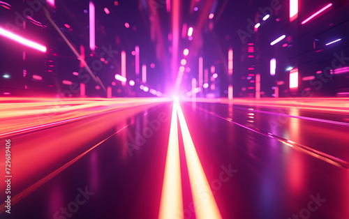 light blurs that speed up through space in