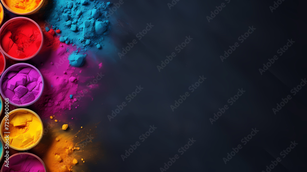 Fototapeta premium Indian holi festival, happy holi background