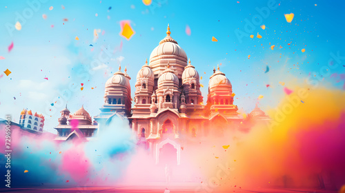 Indian holi festival, happy holi background