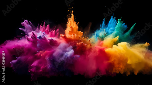 Wallpaper Mural Happy Holi festival concept in India, colorful powder background Torontodigital.ca