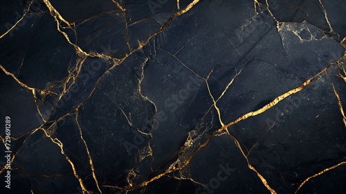 Black and Gold Marble Background, Luxurious and Elegant Design Element