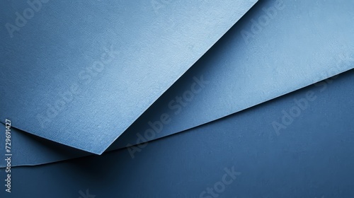 Three Sheets of Blue Paper Stacked on Top of Each Other
