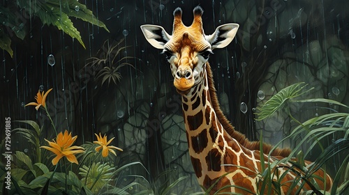 giraffe in the wildlife  world wildlife concept