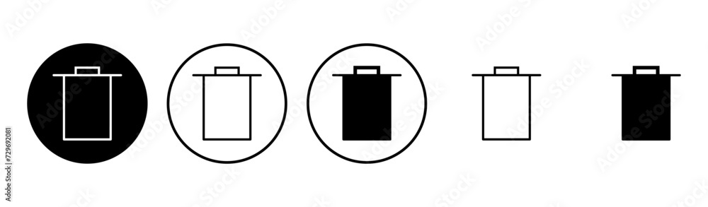 Trash icon set. trash can icon. delete icon vector. garbage Trash icon set. trash can icon. delete icon vector. garbage