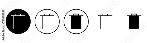 Trash icon set. trash can icon. delete icon vector. garbage