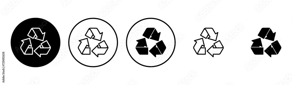 Recycle icon set. Recycling vector icon. Recycle icon set. Recycling vector icon.