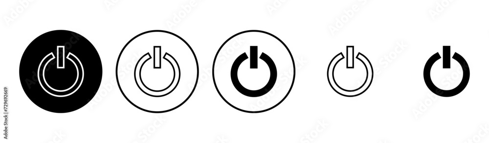 Power icon set. Power Switch Icon. Electric power Power icon set. Power Switch Icon. Electric power