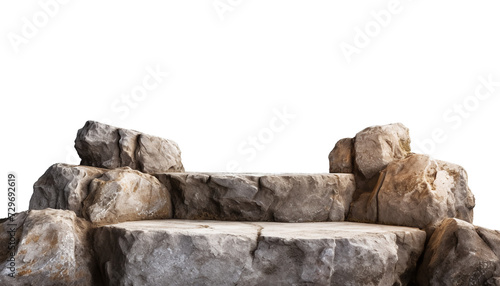 Natural stone podium cutout