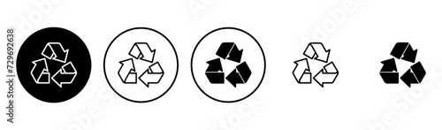 Recycle icon set. Recycling vector icon.