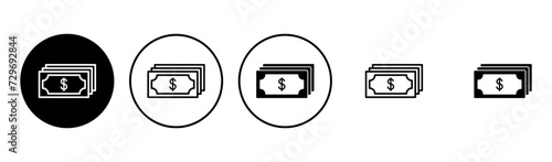 Money icon set. Money vector icon.