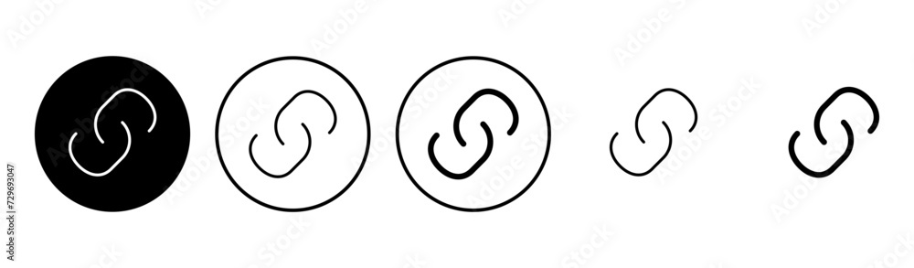 Link icon set. Hyperlink chain symbol. Link icon set. Hyperlink chain symbol.
