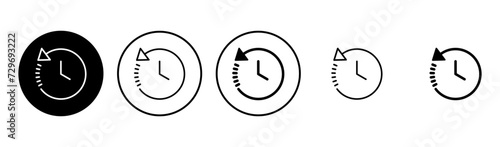 History icon set. recent event history