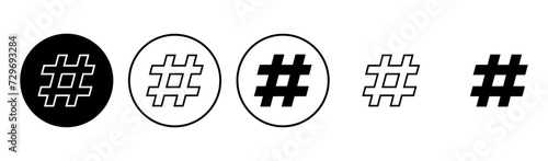 Hashtag icon set. hashtag symbol