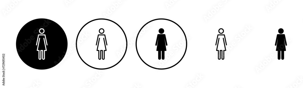 Female icon set. woman icon vector Female icon set. woman icon vector