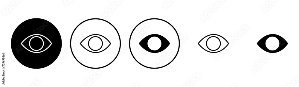 Eye icon set. Eye vector icon. Look and Vision icon. Eye icon set. Eye vector icon. Look and Vision icon.