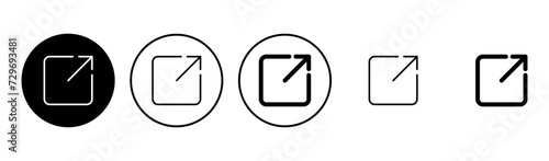 External link icon set. link icon vector. hyperlink symbol