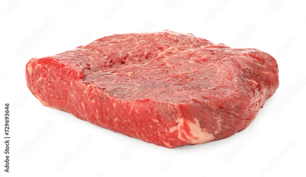 Fresh raw beef cut isolated on white