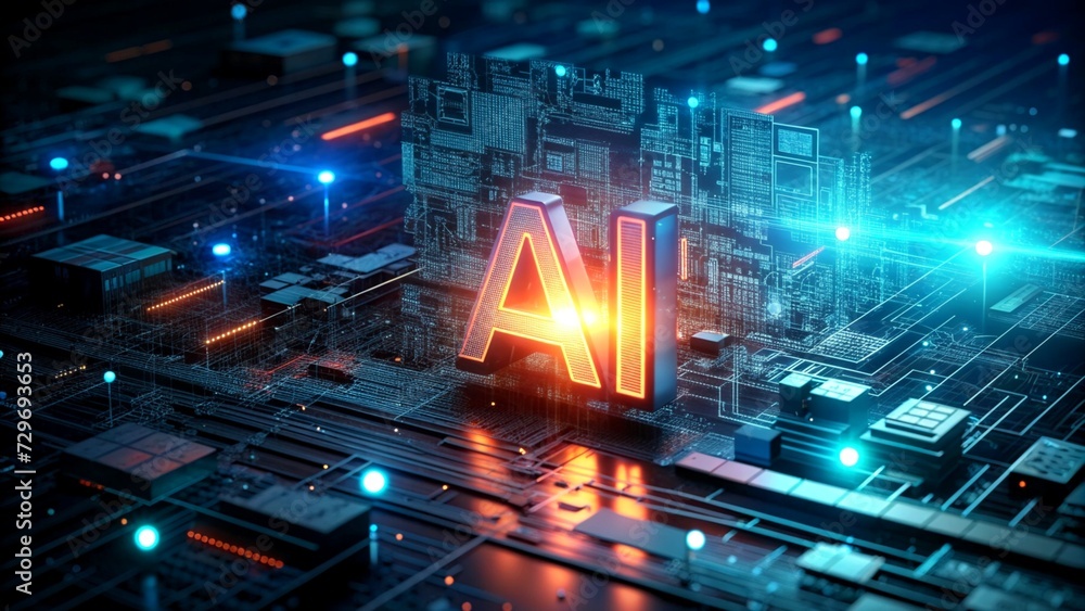 artificial intelligence AI technology background illustration 