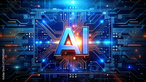 artificial intelligence technology AI background illustration 