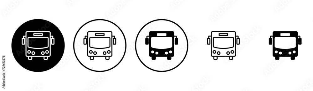 Bus icon set. bus vector icon Bus icon set. bus vector icon