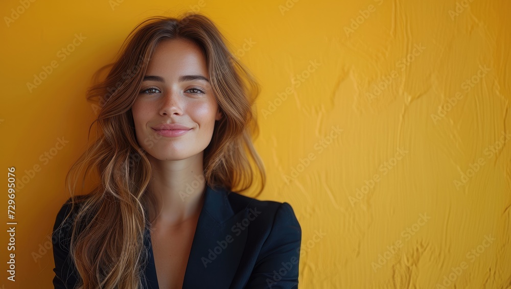 businesswoman, happy smiling female, wearing suit, light clean background businesswoman, happy smiling female, wearing suit, light clean background