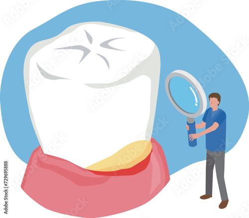 歯周病検査のイラスト